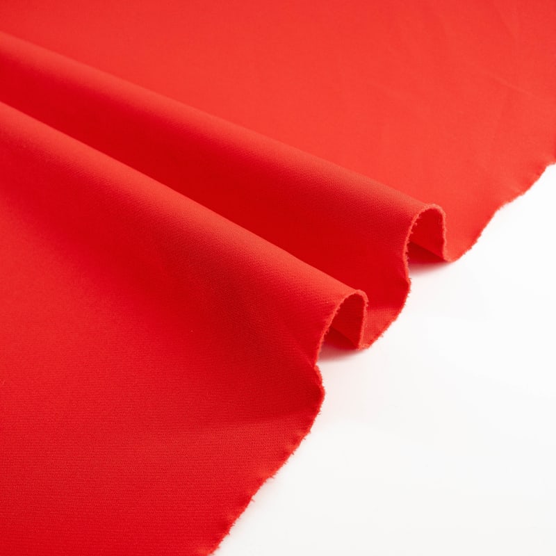 Crepe Licra liso rojo fuego