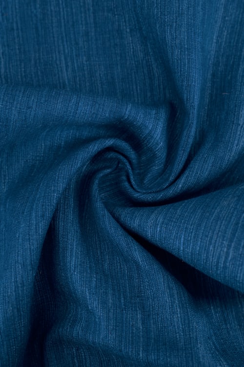 Seda natural color azul pavo 