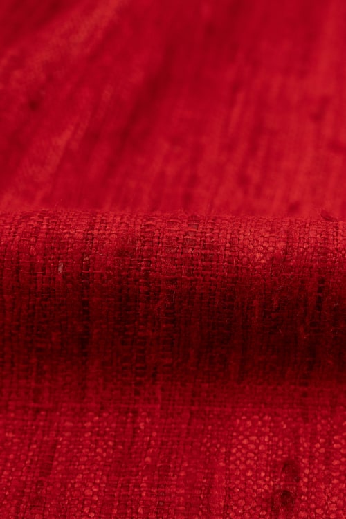 Seda natural color rojo