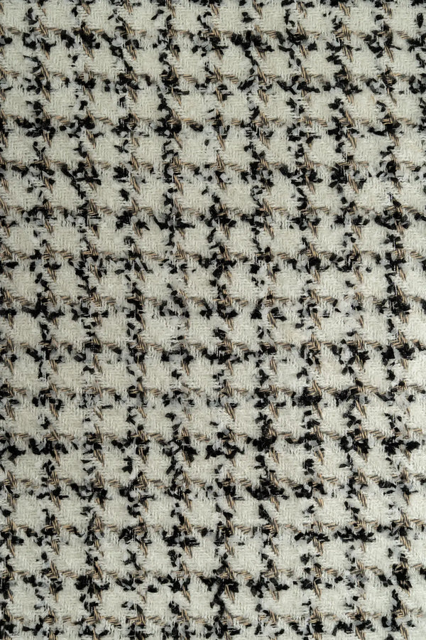 Bouclé xadrez preto caviar