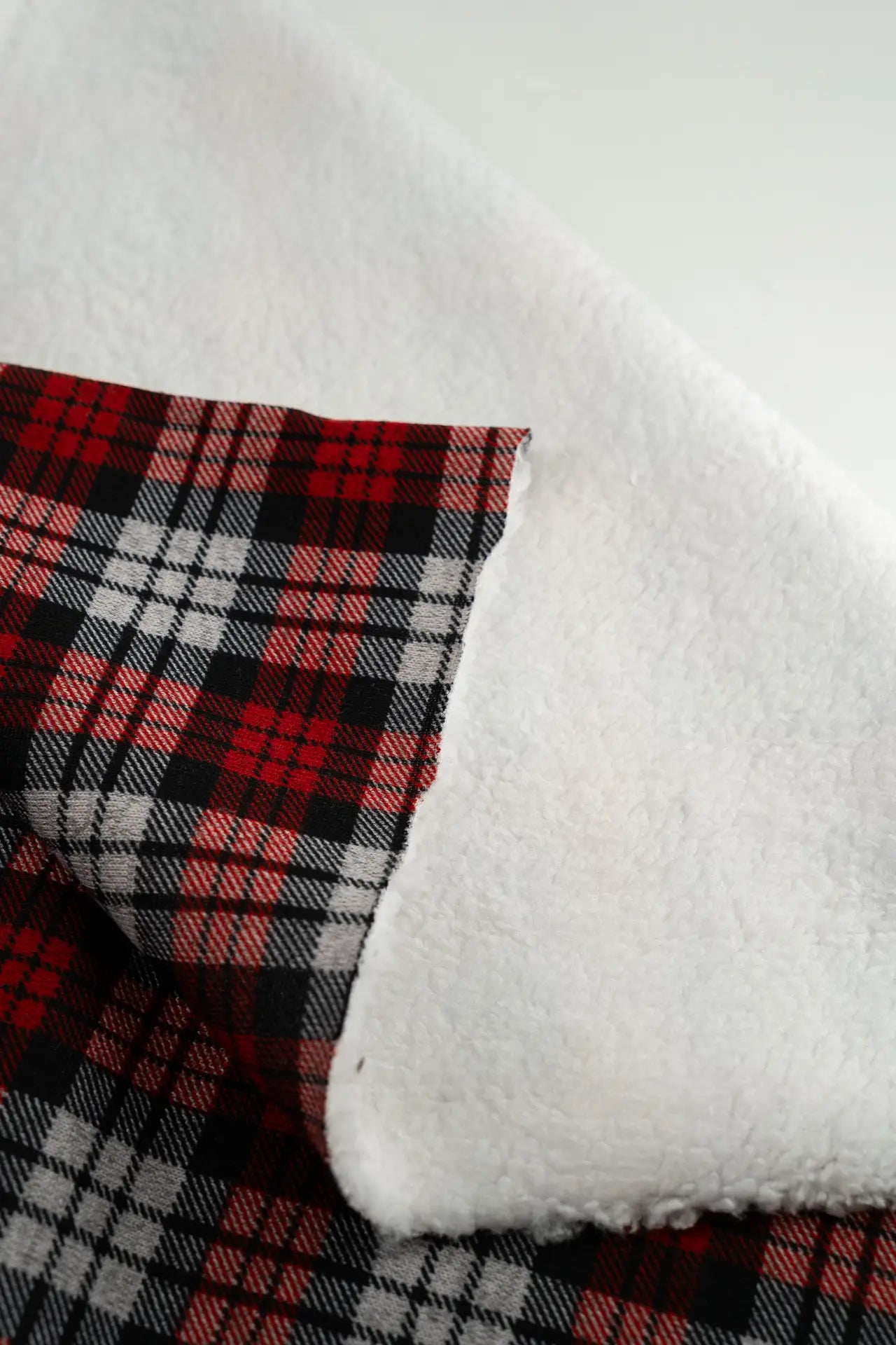 Sherpa acolchoado xadrez vermelho
