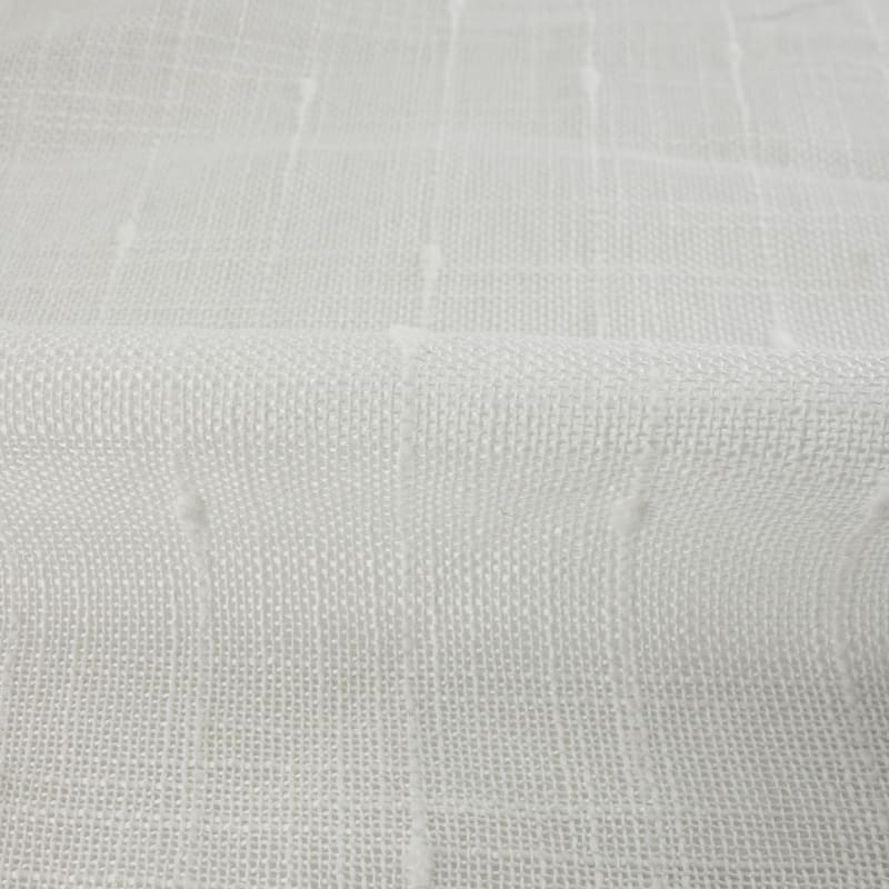 Visillo/Hopsack lunares blanco roto