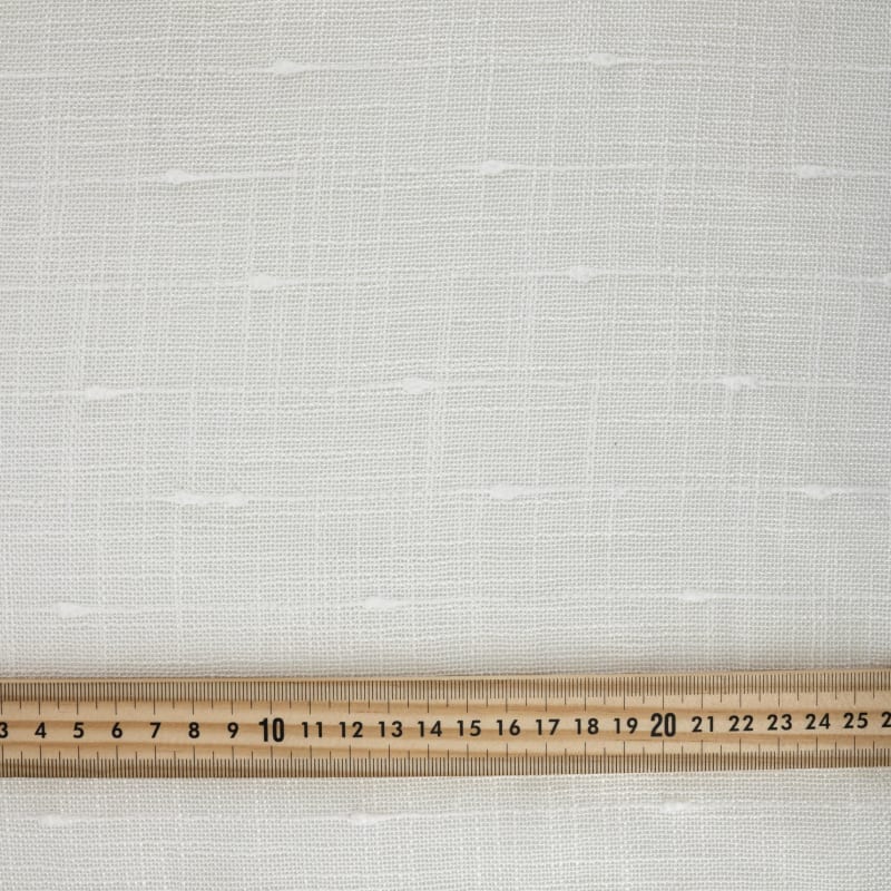 Visillo/Hopsack lunares blanco roto