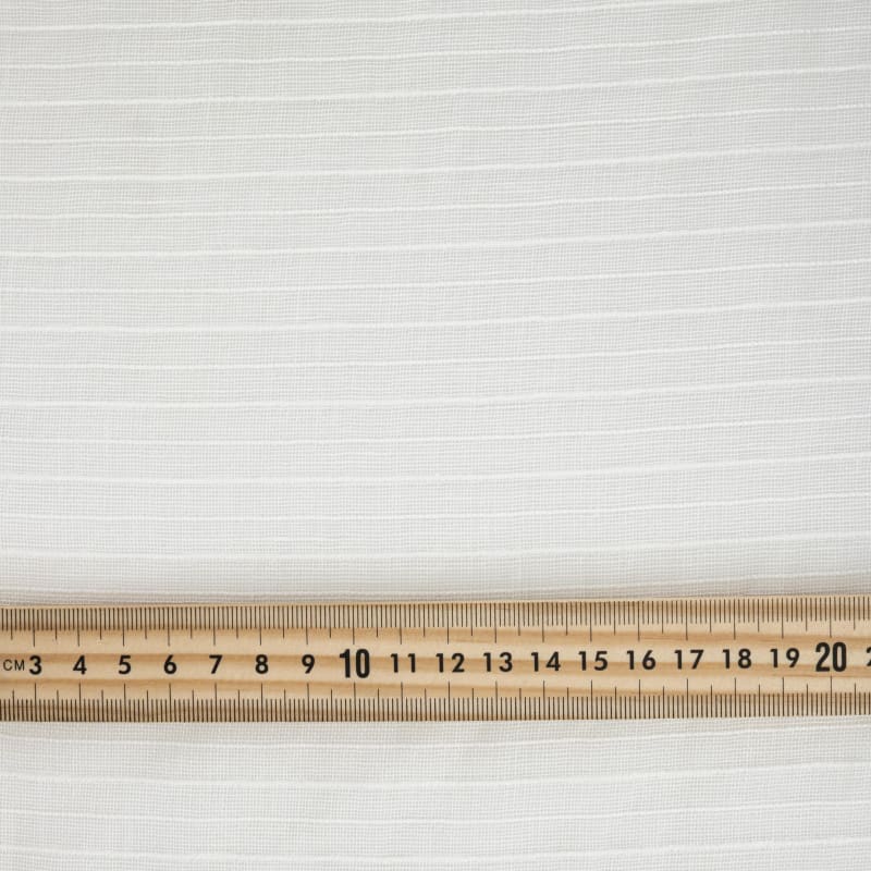 Visillo/Hopsack bordado blanco roto