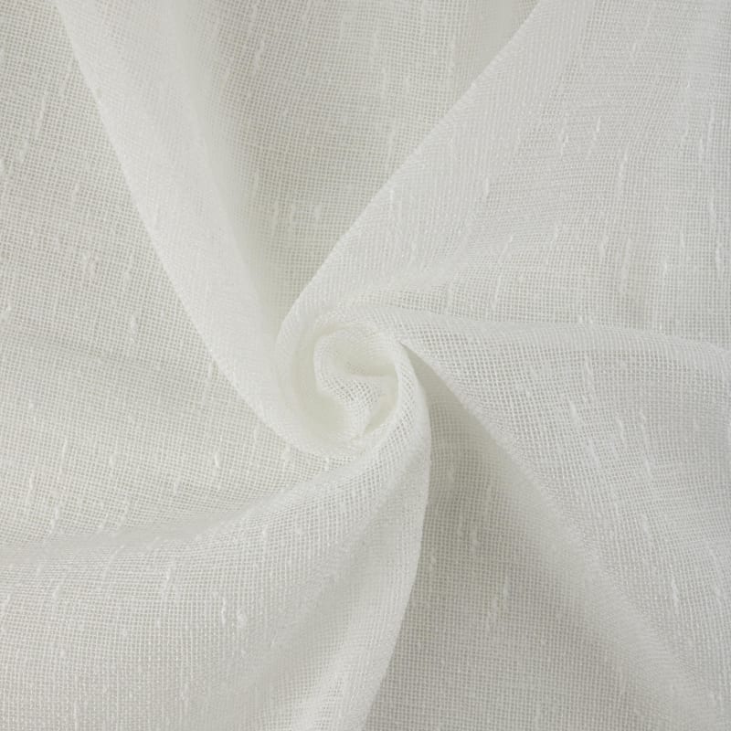 Visillo/Hopsack bordado blanco roto