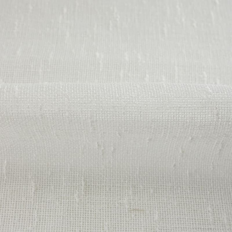 Visillo/Hopsack bordado blanco roto