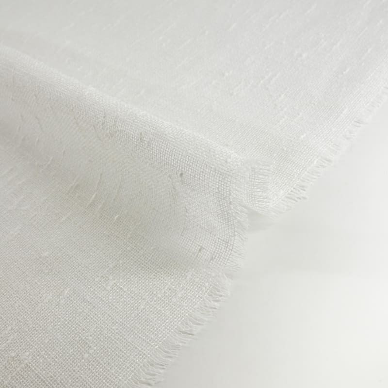 Visillo/Hopsack bordado blanco roto