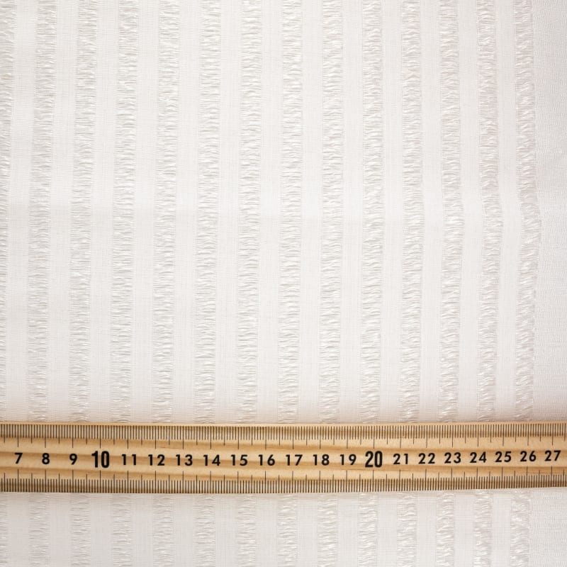 Visillo/Hopsack bordado blanco neutro