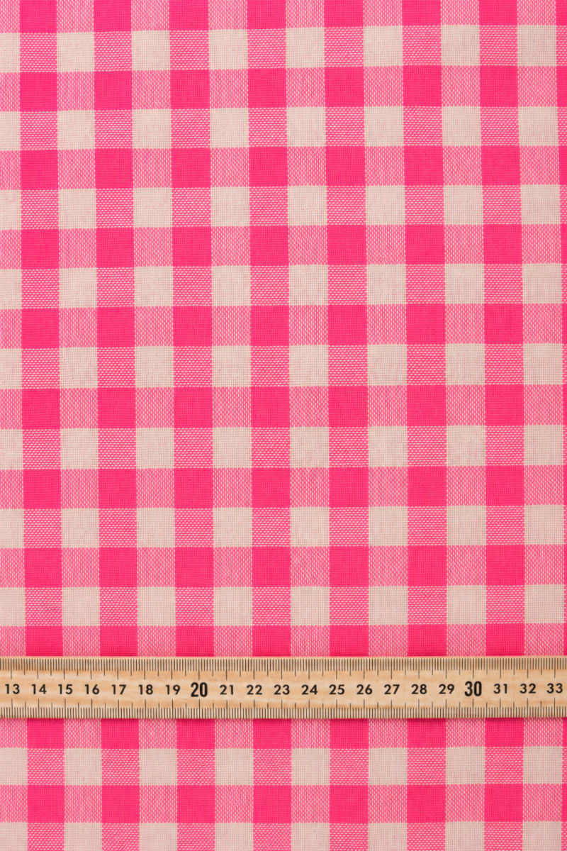 Semipanamá cuadros fucsia
