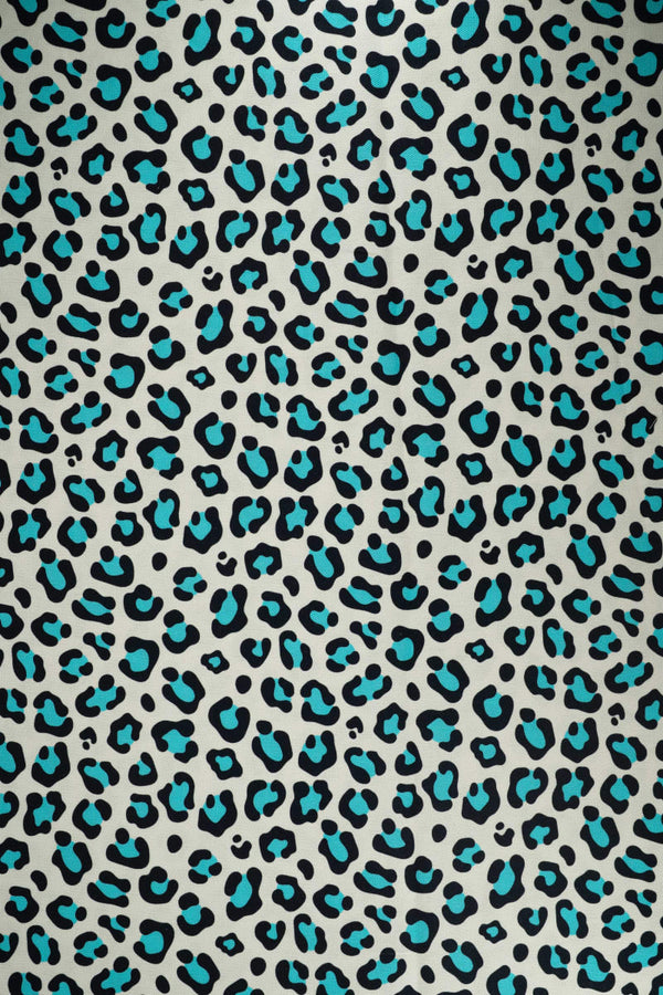 Semipanamá animal print turquesa