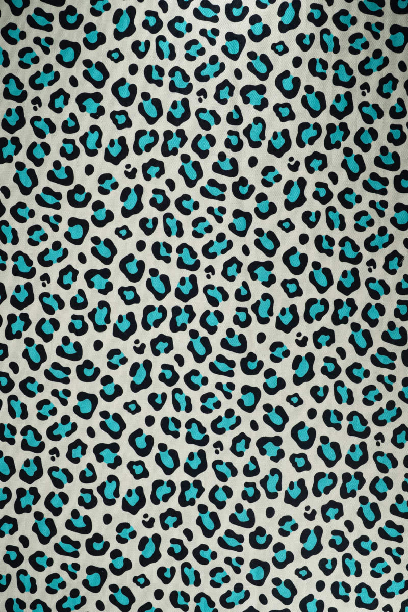 Semipanamá animal print turquesa
