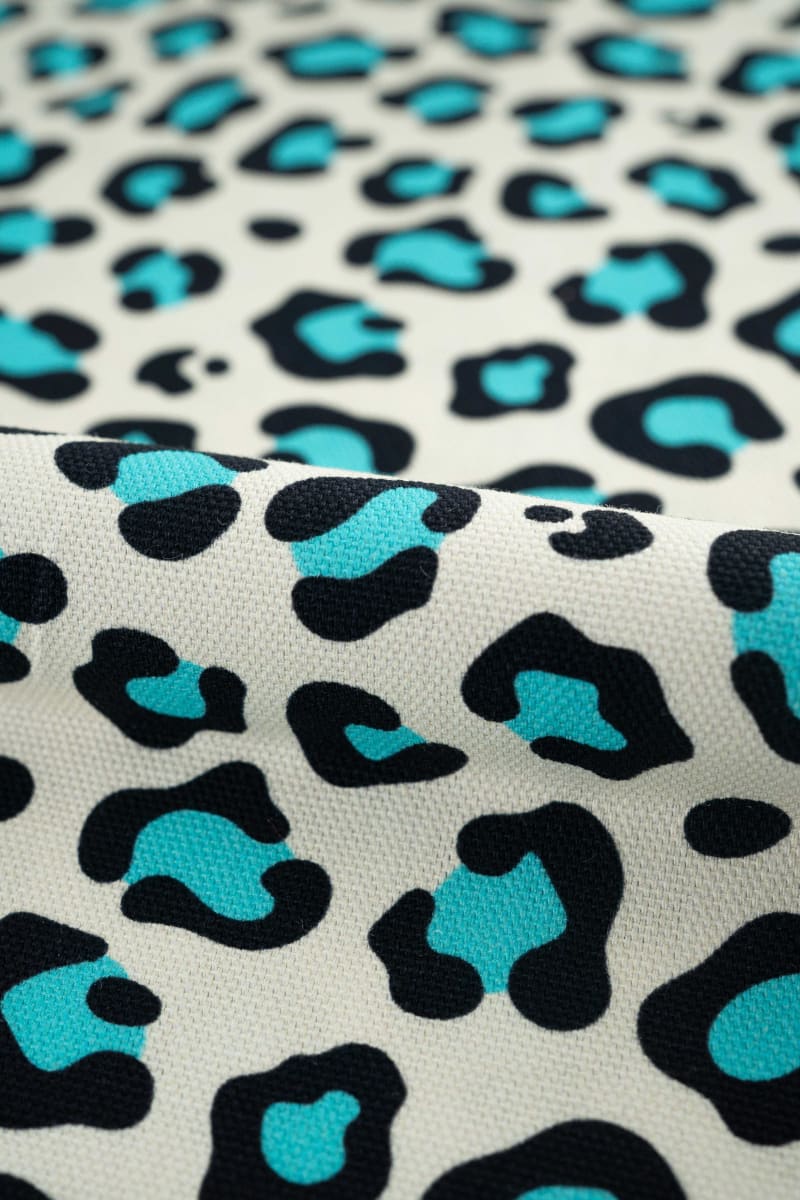 Semipanamá animal print turquesa