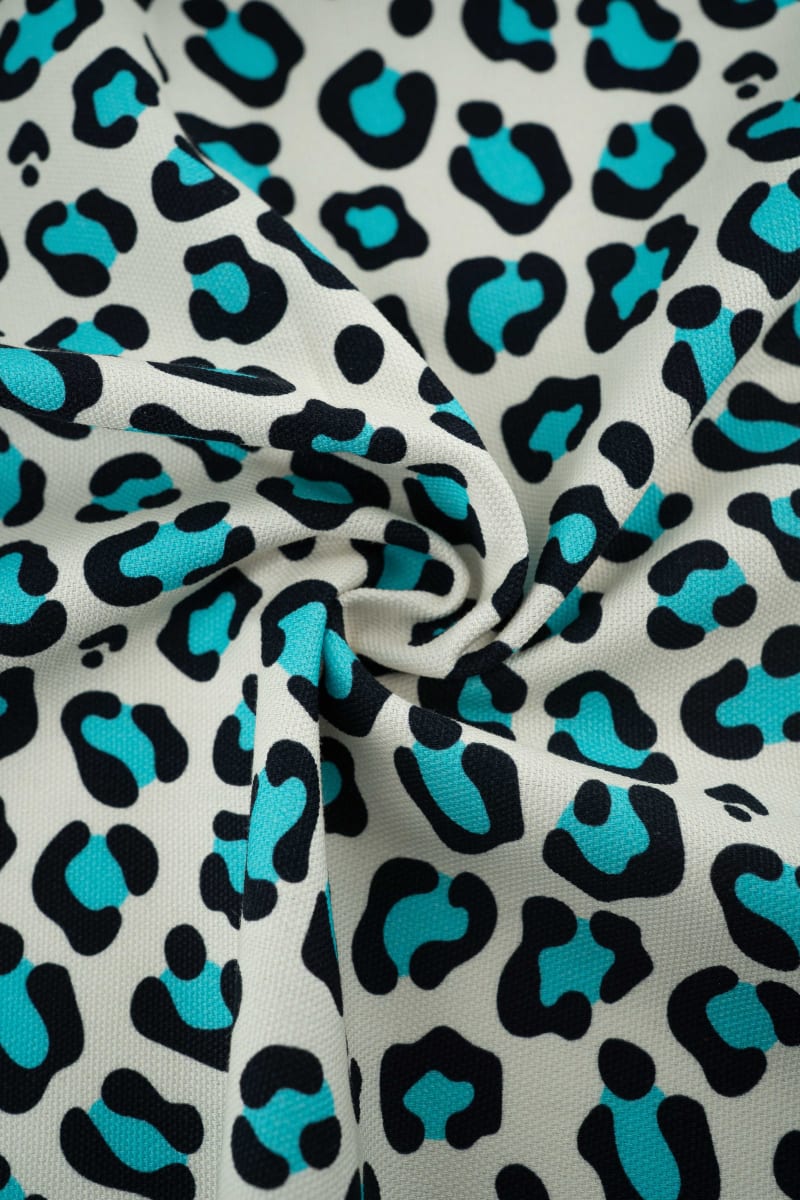 Semipanamá animal print turquesa