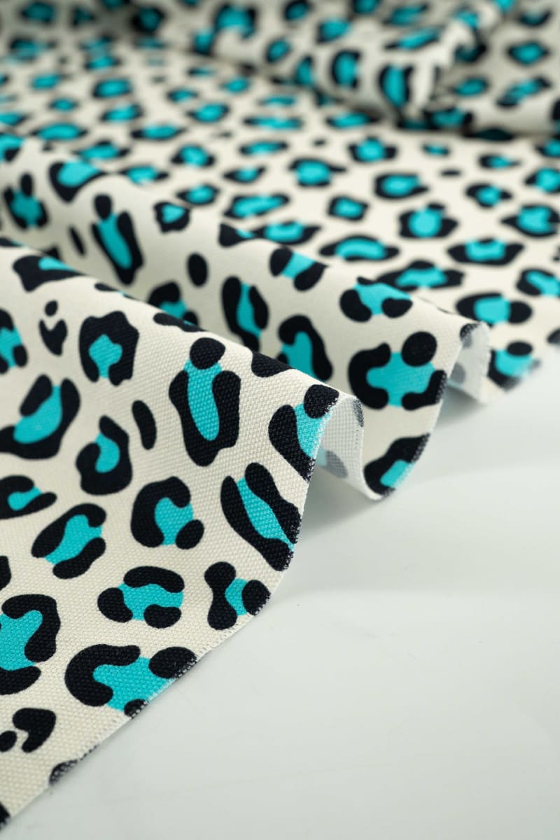 Semipanamá animal print turquesa