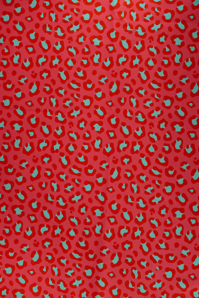 Semipanamá animal print leopardo rojo intenso