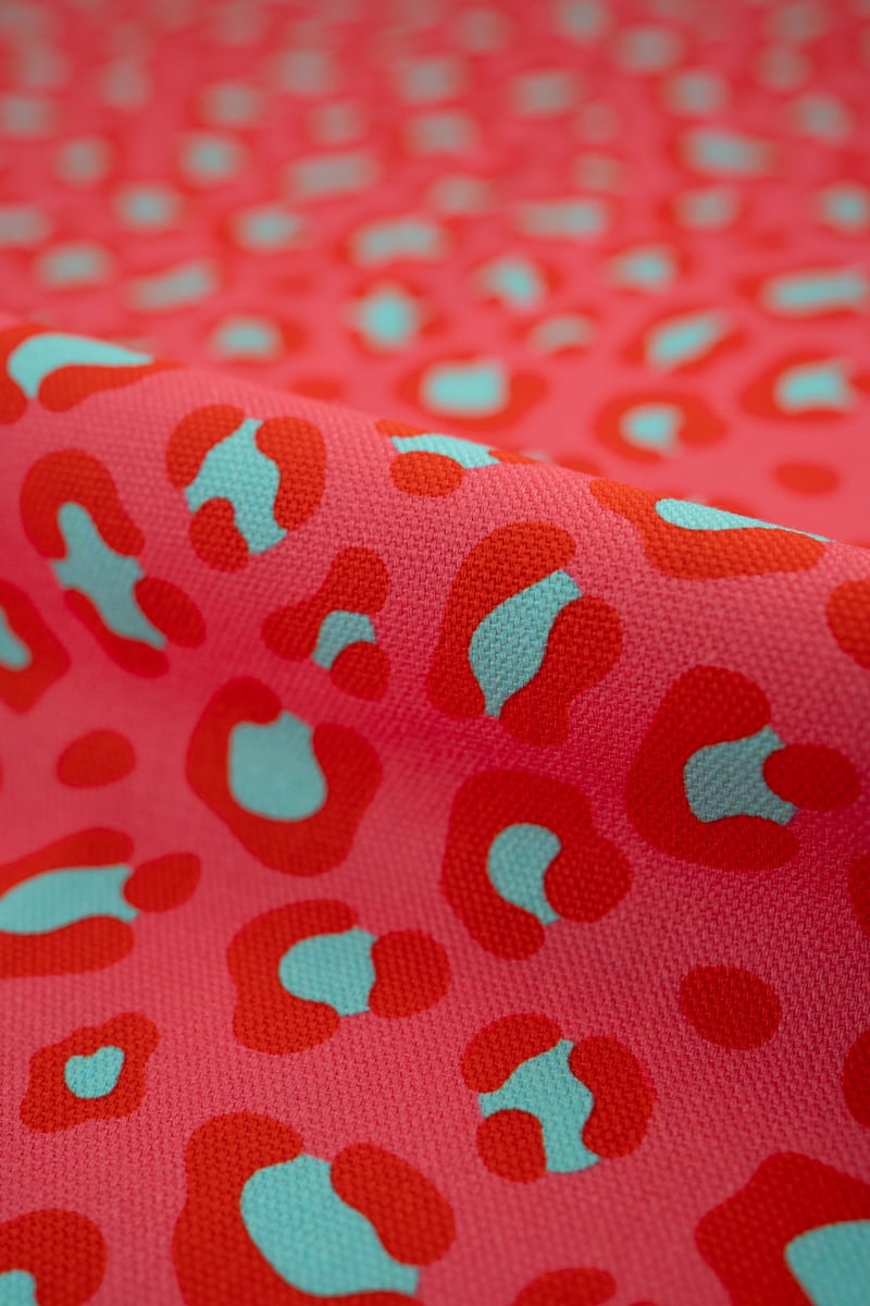 Semipanamá animal print leopardo rojo intenso