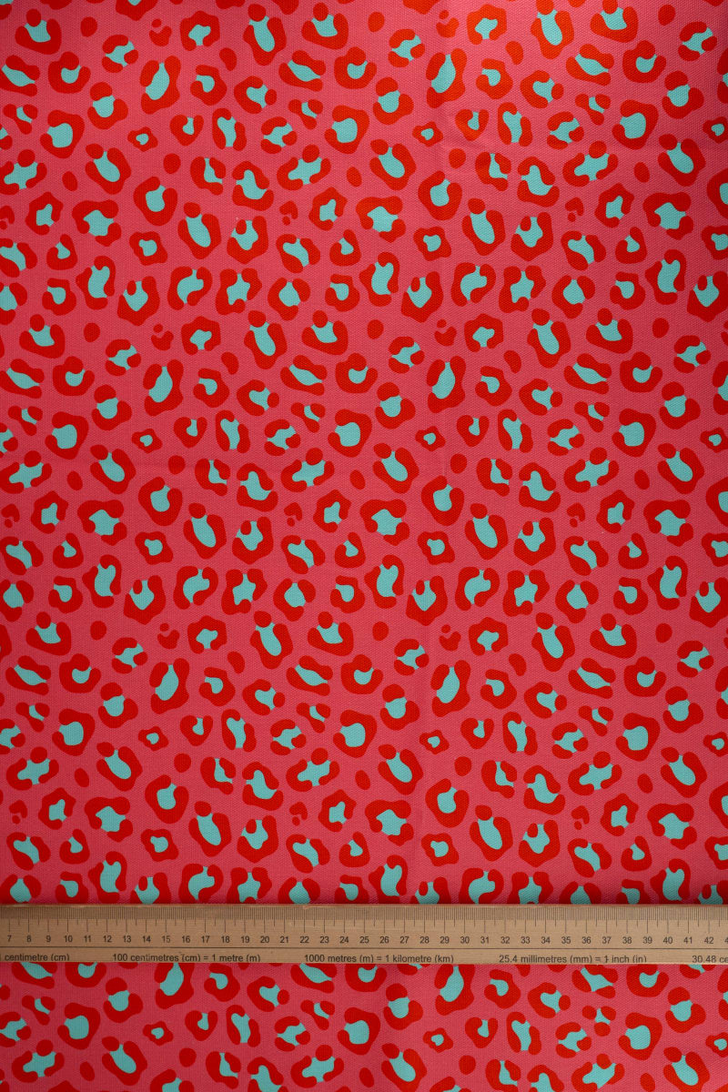 Semipanamá animal print leopardo rojo intenso