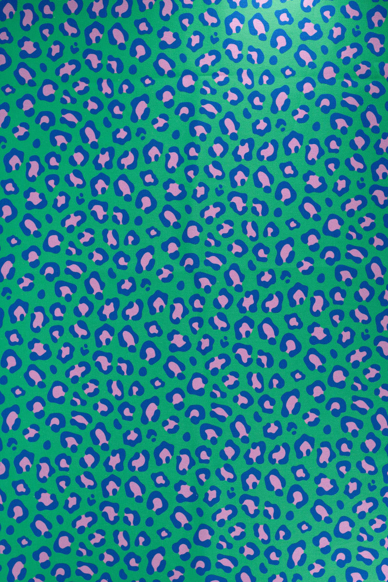 Semipanamá animal print leopardo azulina