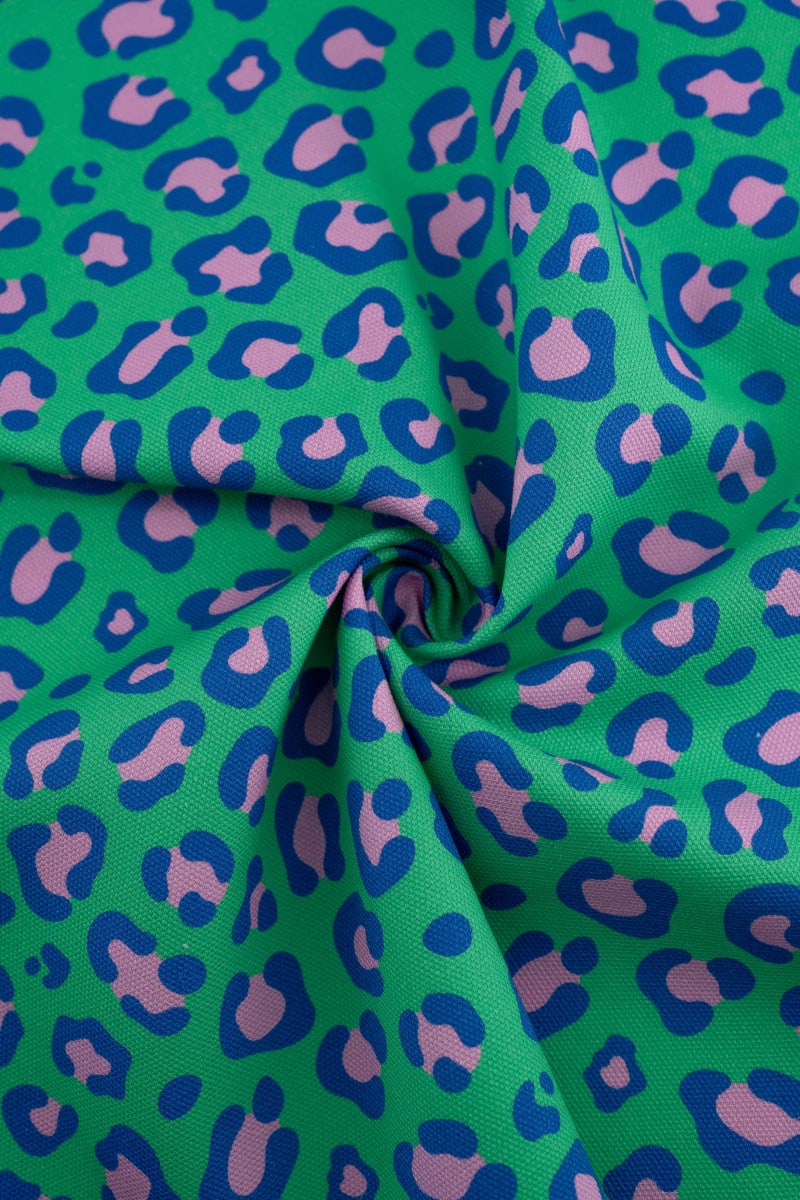 Semipanamá animal print leopardo azulina