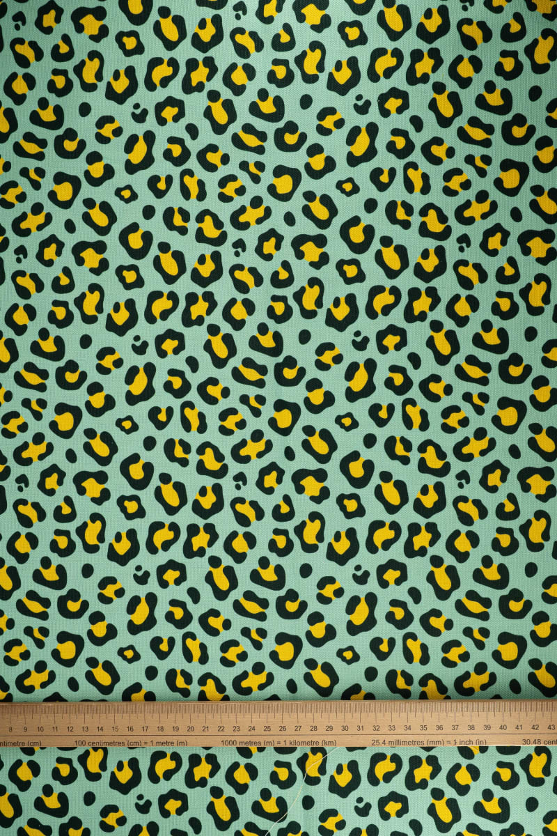 Semipanamá animal print verde botella