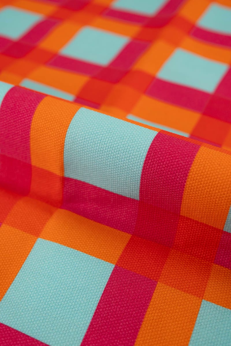 Semipanamá cuadros naranja