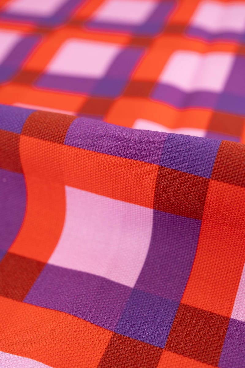 Semipanamá cuadros morado