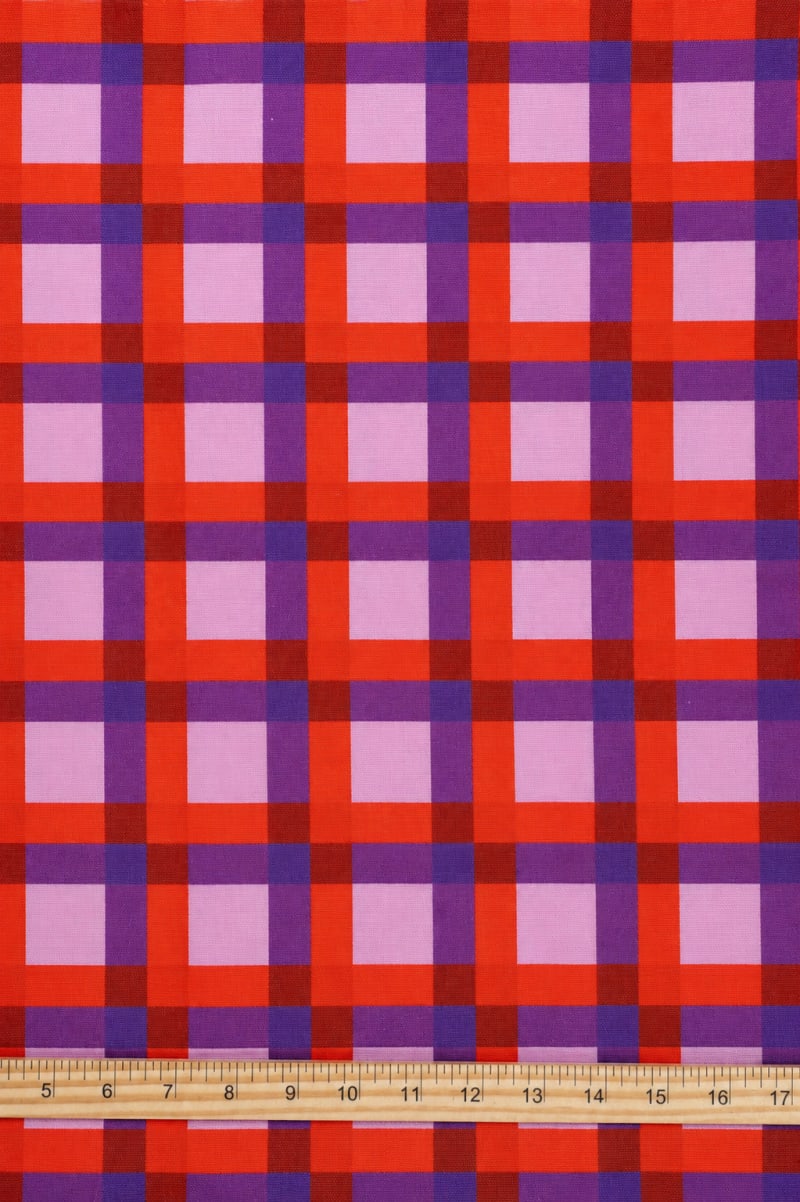 Semipanamá cuadros morado