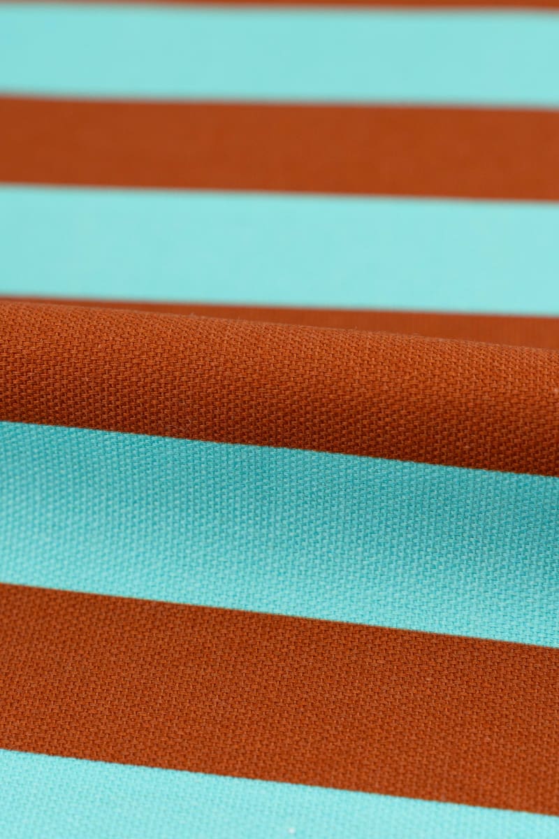 Semipanamá rayas marrón y turquesa