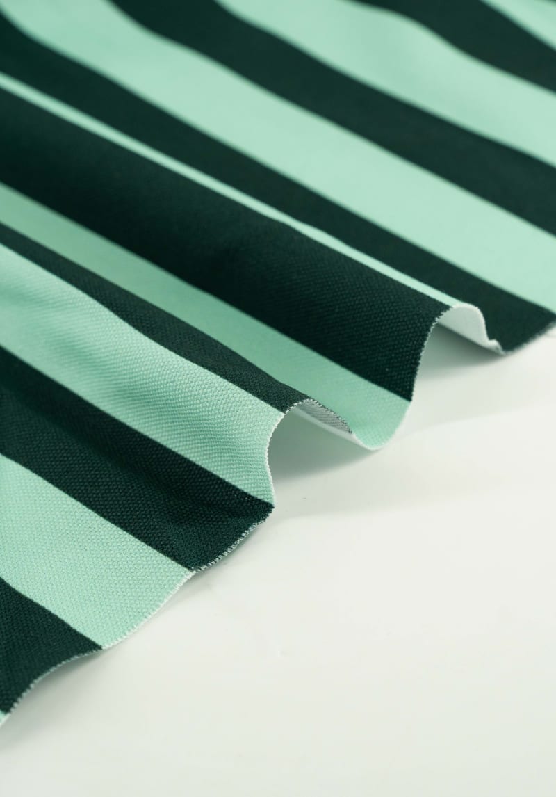 Semipanamá rayas botella y menta