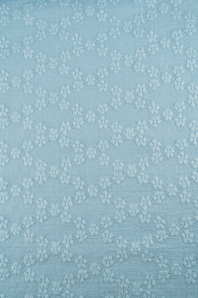 Punto floral azul bebé