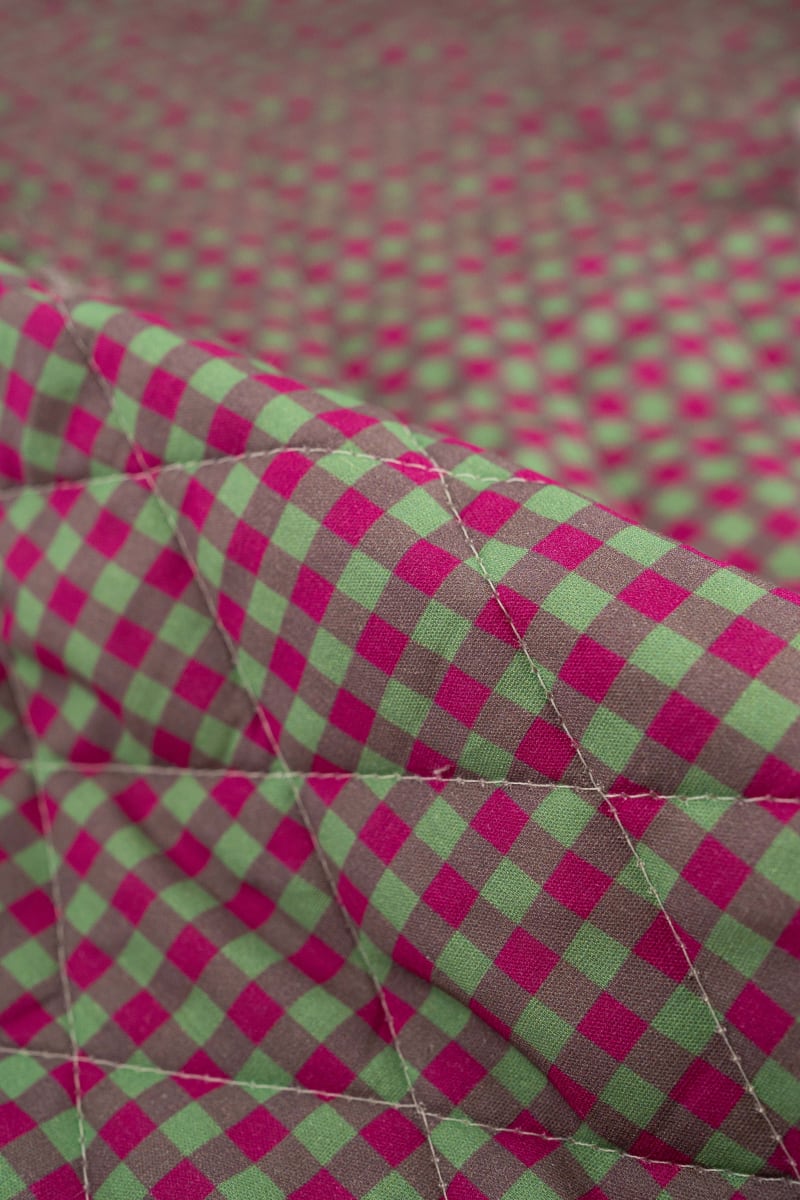 Acolchado estampado flores liberty rosa magenta