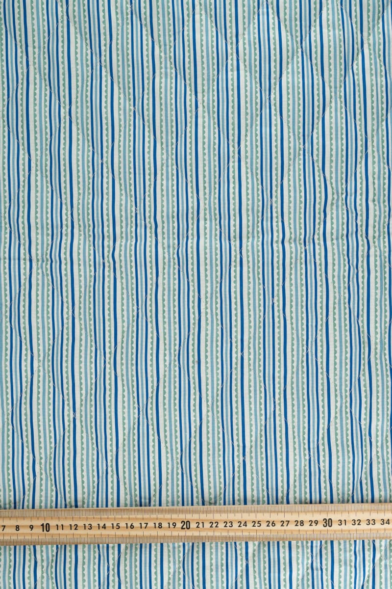 Acolchado estampado flores liberty azul azulina