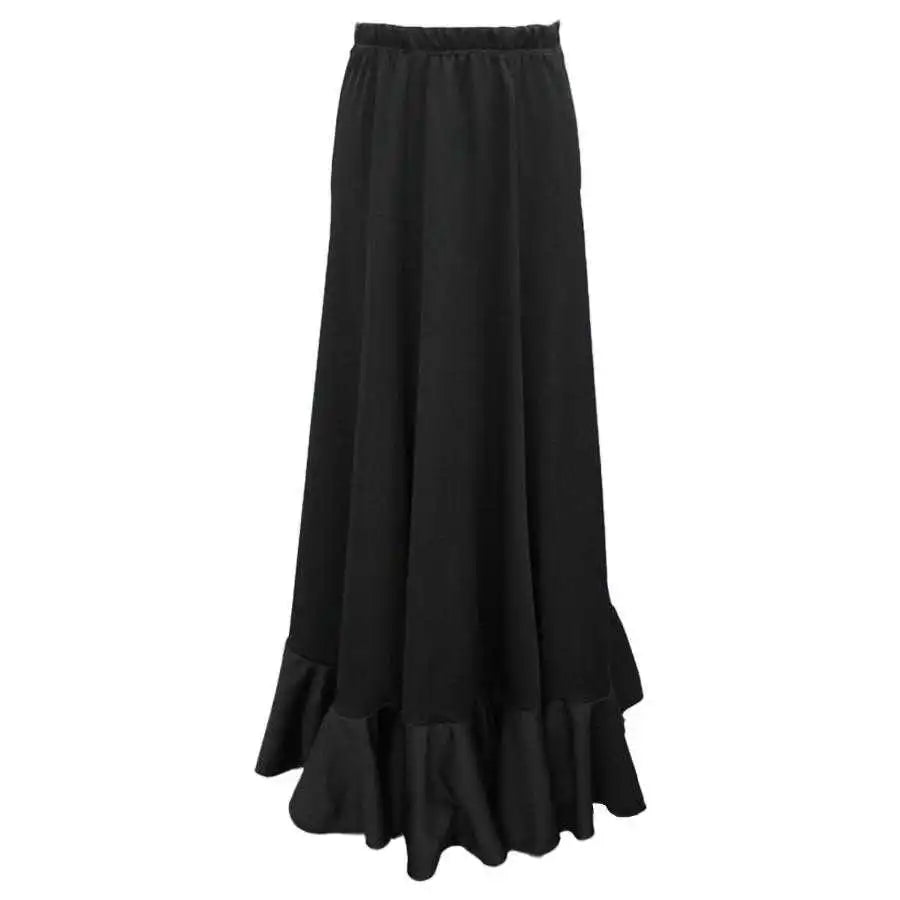 Saia de dança preta em malha